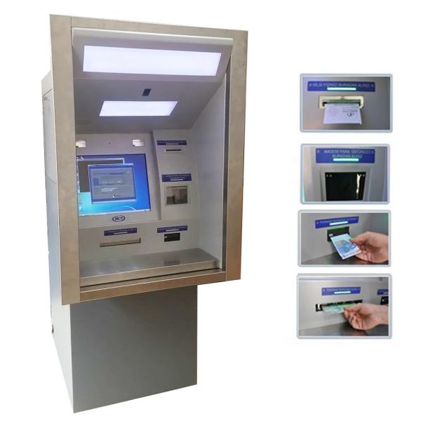 Customized Software Interactive Foreign Currency Exchange Machine 19inch
