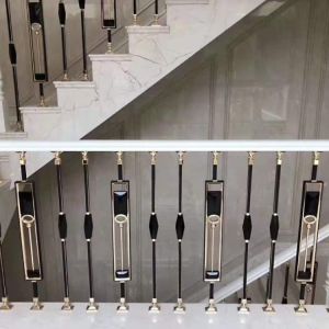 Buy cheap Oxidation Modern Stainless Steel Staircase Railing Golden SS Staircase Railing product