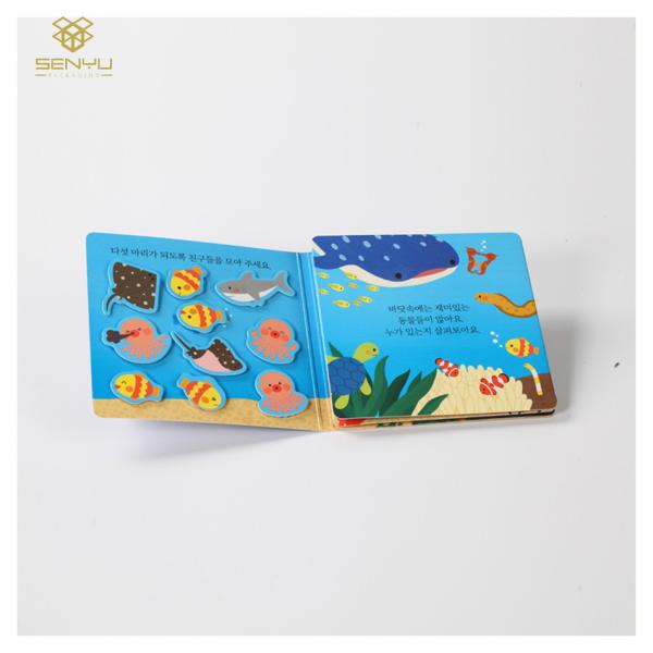 Paperboard Custom Hardcover Book Binding / Movable Kids Story Books Eco Friendly