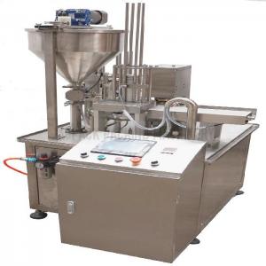 Buy cheap 50-500ml Rotary Cup Filling Sealing Machine Customizable juice cup sealing machine product