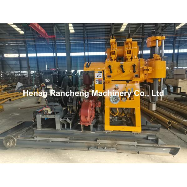 130m / 200m Depth Hydraulic Small Borehole Drilling Rig With 22HP Diesel Engine