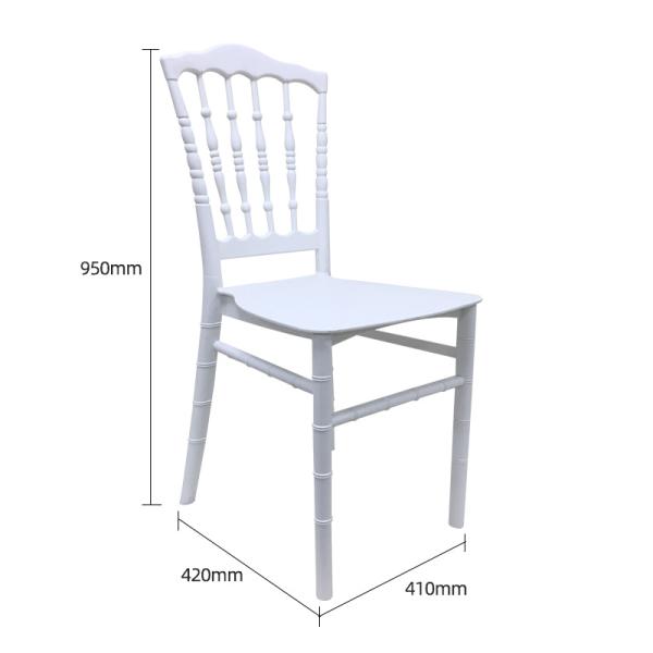 White Chiavari Chairs Wedding Stackable PP Plastic Chiavari Chairs
