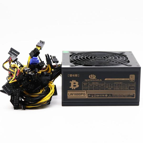 ATX 1600w Power Supply 80+ Gold Designed Support 8 GPUs GPU PSU Designed Voltage 110V