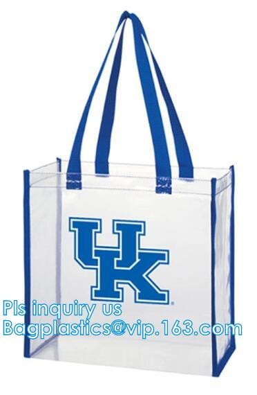 beach bikini PVC tote handle plastic packaging bags, travel wash organizer bag handle zipper cosmetic bags, cosmetic bag