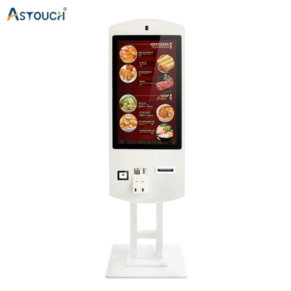 Mcdonalds 32inch Self Check In Payment Kiosk With Scanner For Fast Food Restaurants