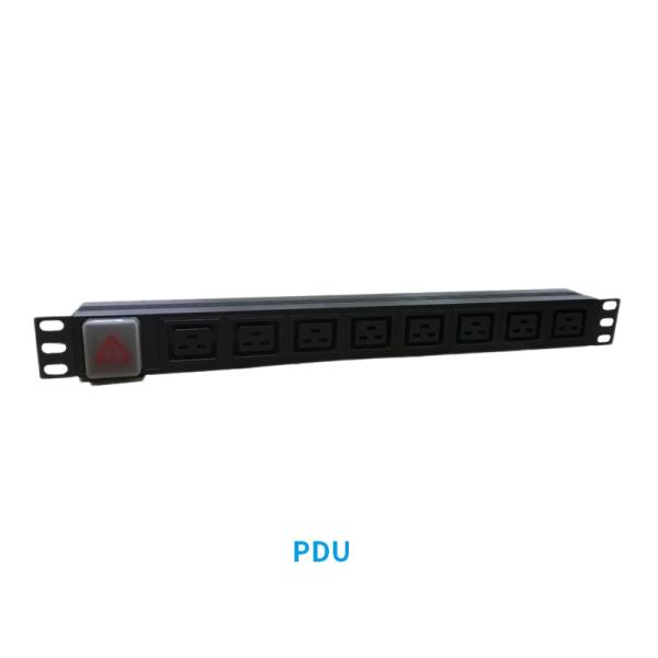 19 Inch 8 Way Socket PDU Max Output Power 2500W For Cabinet Accessories