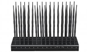 China 1-40m Adjustable Cell Phone Signal Jammer 30 Channels Indoor 12 Months Warranty on sale