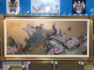 China Custom Hotel Decorative Metal Picture Frame Wall Art Cloisonne Paint Enamel on sale