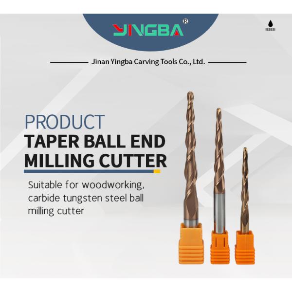 55 Degree Wolfram Steel CNC Router Bits Customizable OEM Spherical Milling Cutter Metal Alloy Tapered Ball Nose End Mill