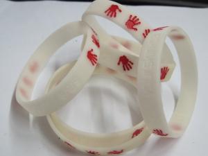 China luminous rubber wristband on sale