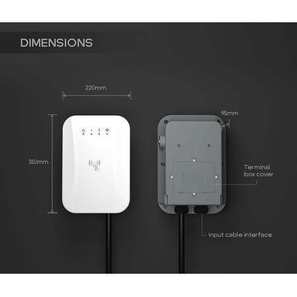 Waterproof Custom Wall Box EV Charger Station Single Gun Type 2 OCPP 1.6J
