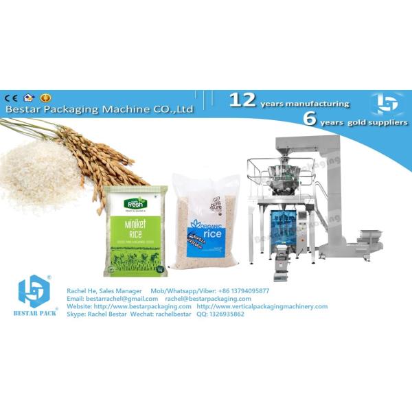 Automatic 2500g Rice Bag Packing Machine with 10 Head Weigher BSTV-750AZ