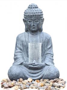 Buy cheap Cyan Stone Sitting Buddha Water Fountain For Home / Asian Water Fountains product