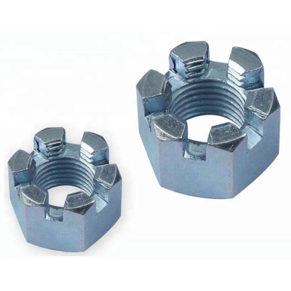 Slotted Hexagon Lock Nut Wear Resistant With Metric Coarse And Fine Thread