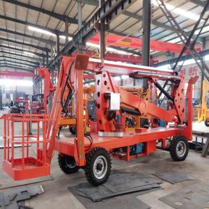 China Self Propelled Trailer Mounted Cherry Picker lift PLC Control System on sale