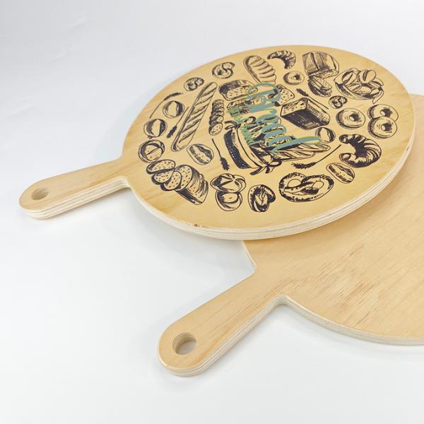Custom Wood Cutting Board Kitchenware DIY Plywood Sublimation Pizza Cutting Board With Handle