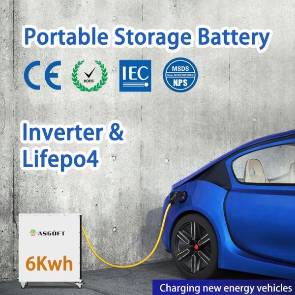 6kwh Lithium ion Battery All in One portable power station Hybrid Inverter 3kw