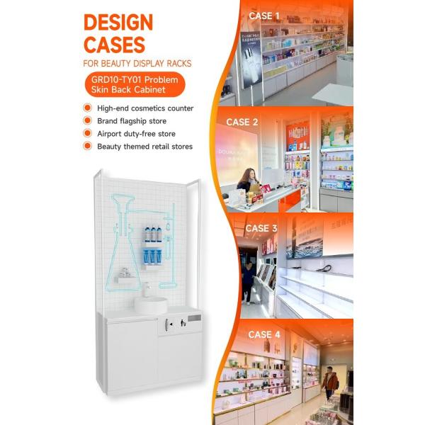GDR10-TY01 Retail Store Display with Blue LED Light Strips and 5mm Ultra-clear Glass Tabletop for Branded Specialty Stores