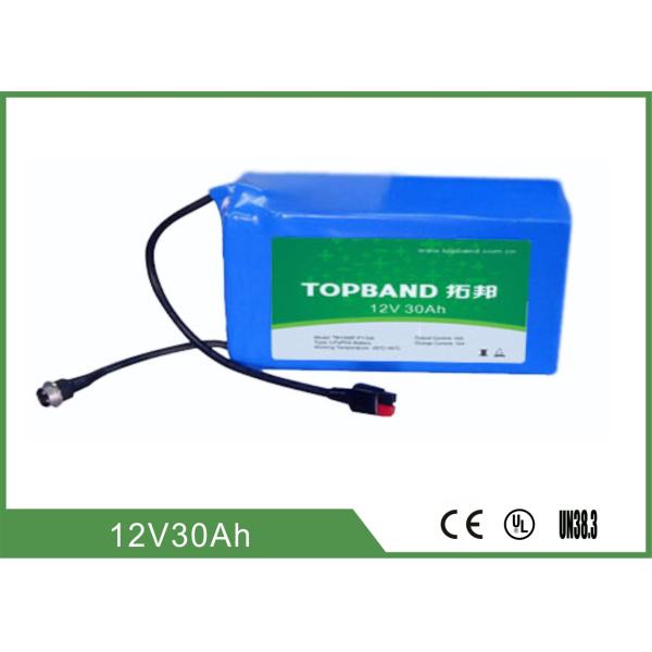Lithium Iron Phosphate Battery / LED Light Battery 12V 30Ah With PCM Protection