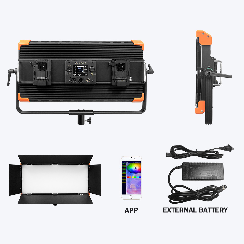 GL-1200BI 120w No fan Daylight Dimmable 2700K-7500K Video Light Professional