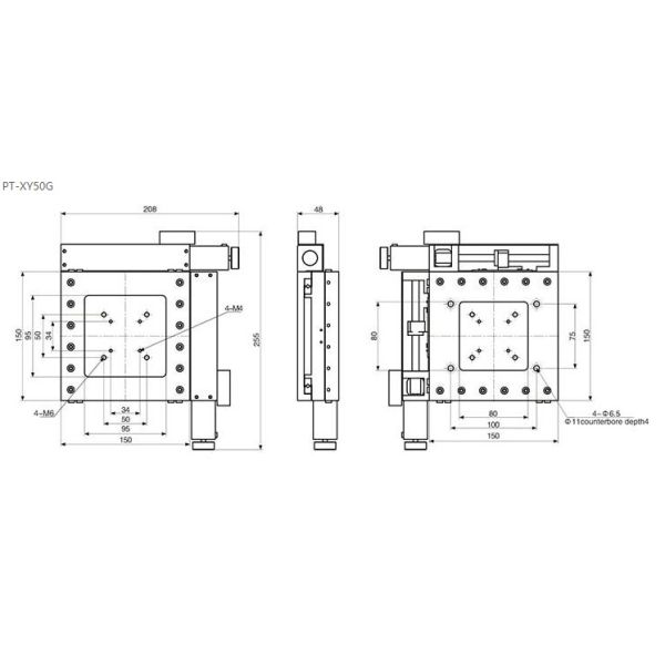 20mm/S High Precision Xy Linear Stage Ultra Thin Two Dimensional