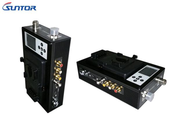 Professional Wireless COFDM Video Transmitter Large LCD Display , Manual AES