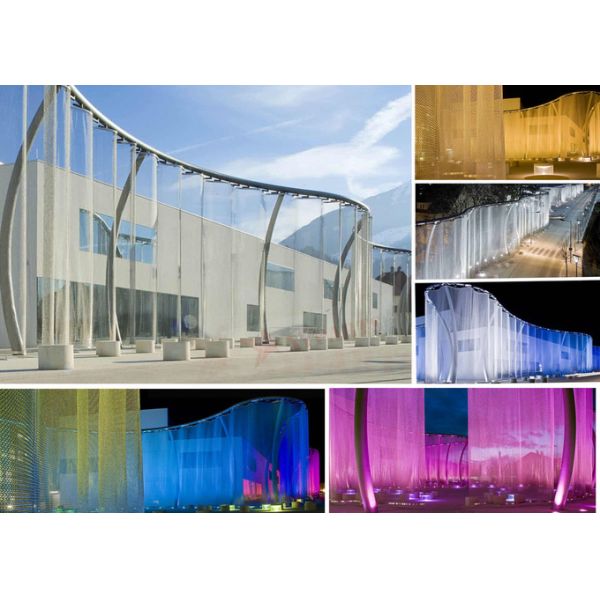 12mm Chainmail Wire Mesh Curtains Stainless Steel For Exterior Design