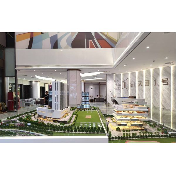 High Rise Building Scale Model 1:100 Architectural Model Display Commercial