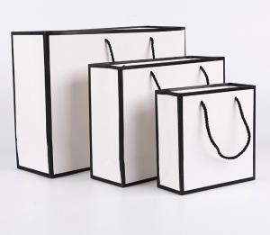 Buy cheap Luxury Black White Paper Bag Gift Custom Printed Shopping Bag product