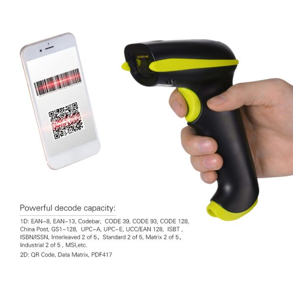 Automatic Sensing USB 2D Barcode Scanner With Stand For Windows Android IOS Tablets