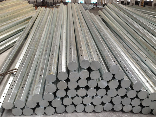Burial Type ASTM A 123 Galvanized Steel Pole for Electrical Distribution Power Line