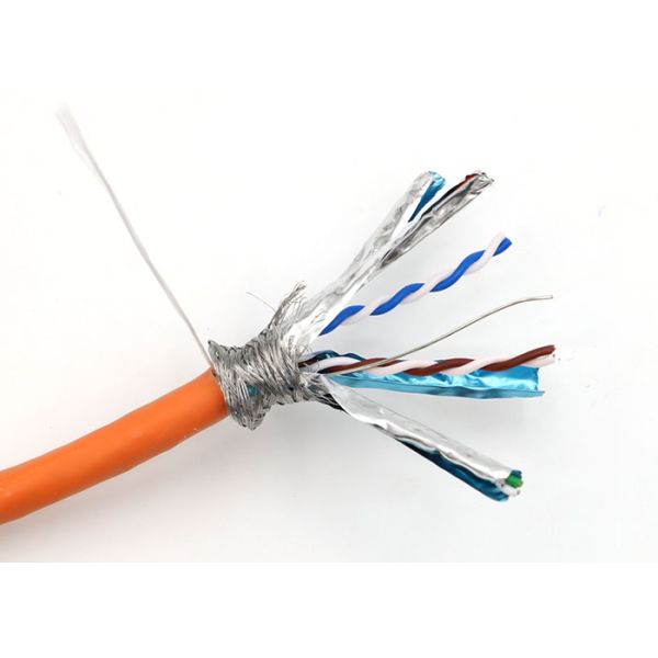 SFTP Lan Cat 7 Network Cable , cat 7 Ethernet cable 0.58 mm 305m or 500m / roll