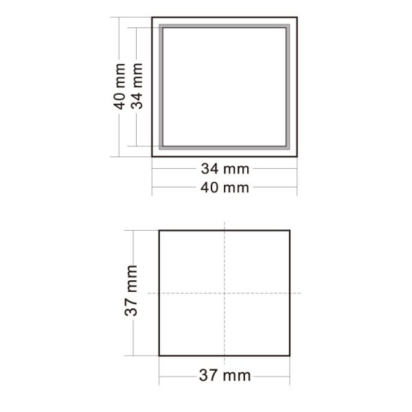 Custom Elevator Push Button 40*40 Mm Size Illuminant Halo And Characters