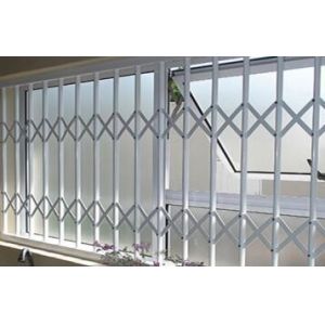 Buy cheap White Aluminium Collapsible Window Grill , Aluminium Burglar Bars product