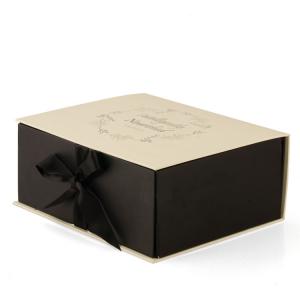 China Handmade Paper Gift Box With Ribbon Closure Custom Logo Eco Friendly on sale
