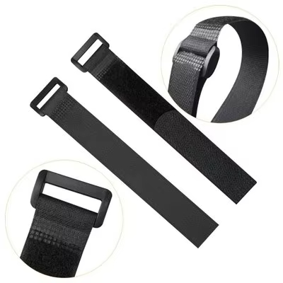 Black Hook And Loop Cable Straps Nylon Self Gripping Straps Reusable For USB Cables