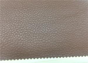Home Furnishing Brown Faux Leather Fabric Fire - Retardant 0.8 Mm Thickness