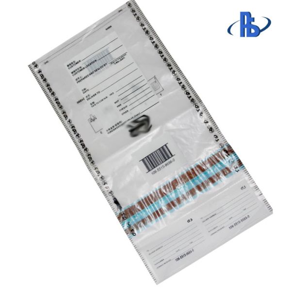 Waterproof Tamper Evident Security Bags , Self Adhesive Bank Deposit Bags