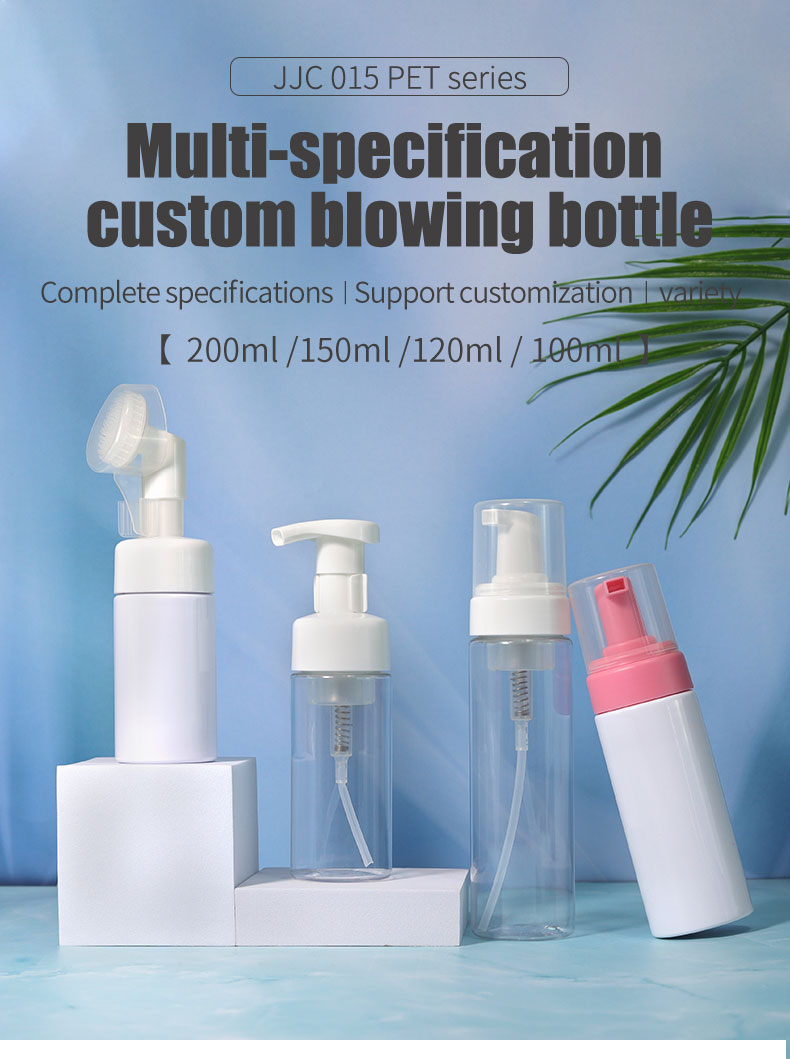 Empty Green Top Hand Mousse Foaming 100ml 120ml 150ml White Soap Dispenser Face Lash Eyelash Wash Cleanser Foam Pump Bottle