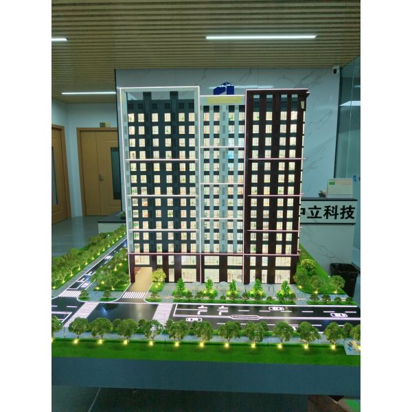 Detailed Residential Building Architectural Scale Model for Professional Architectural Visualization