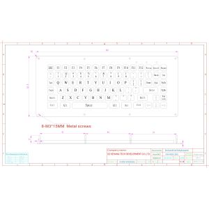85 Keys Ruggedized Keyboard , Industrial Computer Metal Kiosk Keyboard