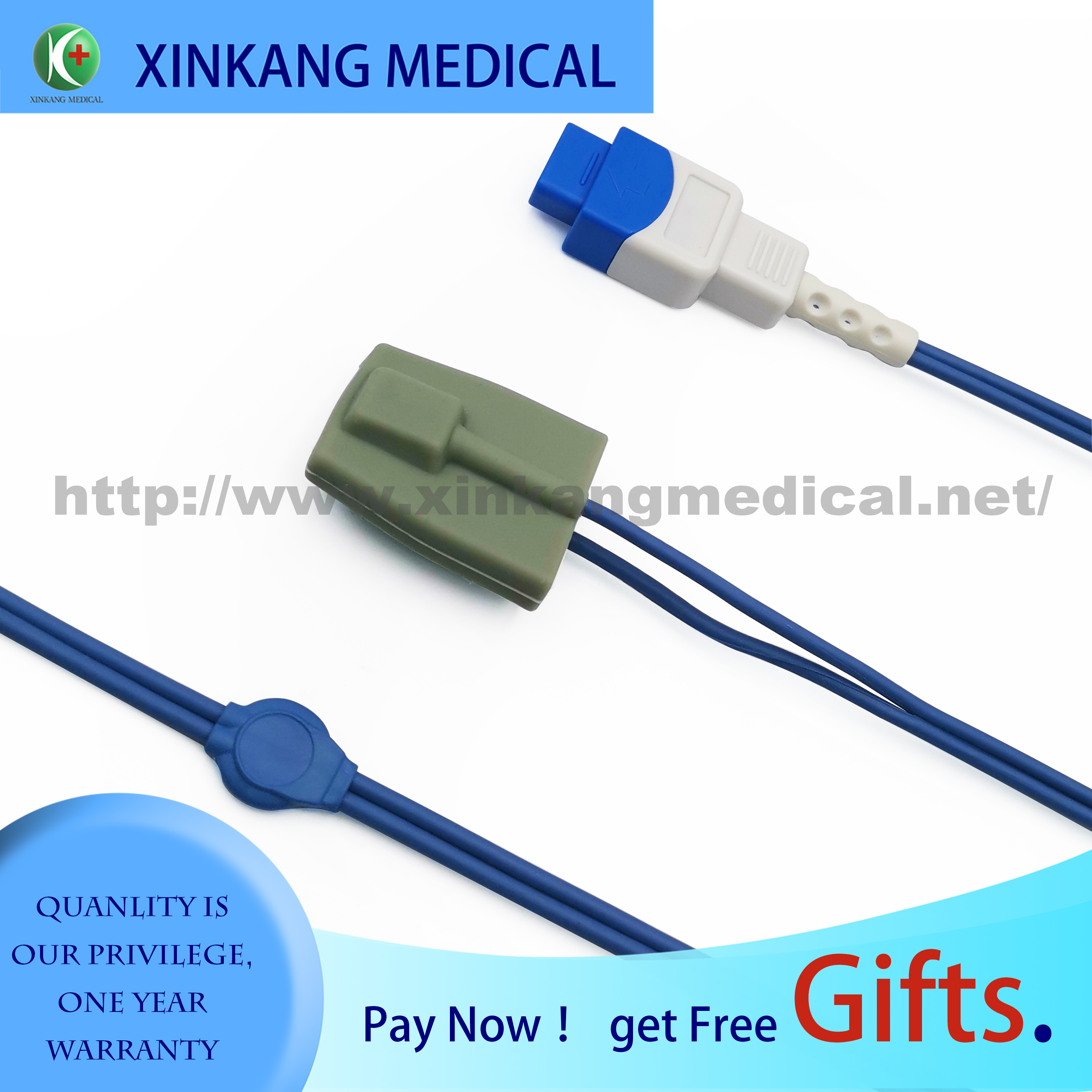 Compatible Reusable GE DB9 Ohmeda Pediatric Finger Soft Probe for 9pin 1m/3 Meter Spo2 Sensor