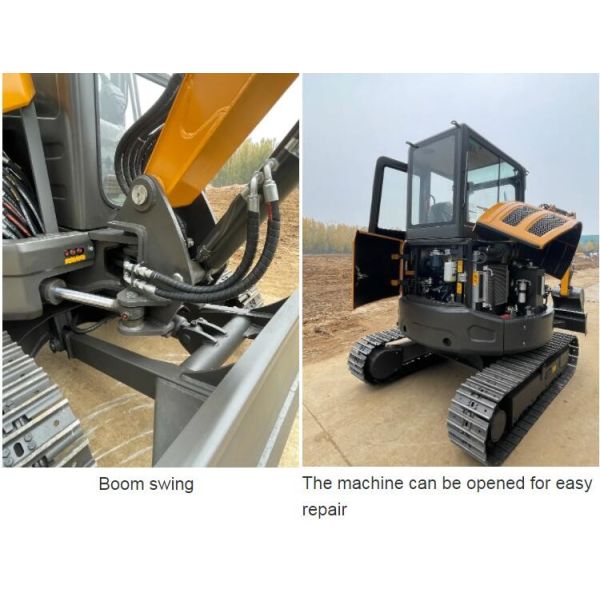 4000kg Closed Cabin Mini Crawler Excavator with D1703 Engine Easy Operate