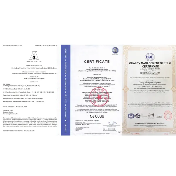 Hygienic Stainless Steel Pneumatic Automatic Operated Divert Seat Valve with Sensing Control Unit