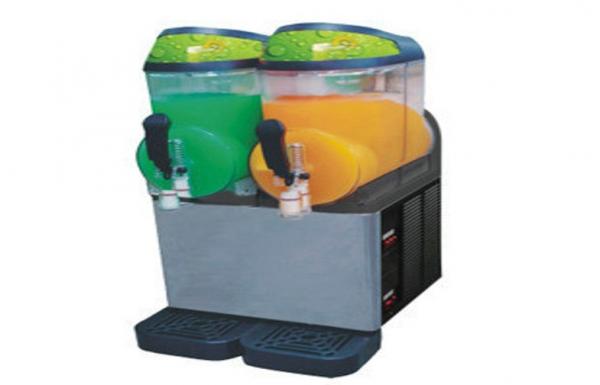 Quality Plastic Two-Tank Stainless Steel Slush Machine XC224 For Snack Food Bar for sale