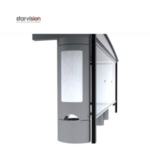 Aluminum Alloy 250W Bus Stand Shelter Curve Roofing Static scrolling