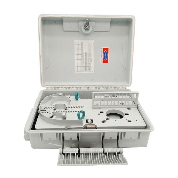 FTTH Outdoor Fiber Optic Terminal Box Wall / Pole Mounted KCO-FAT-24W 24 Core