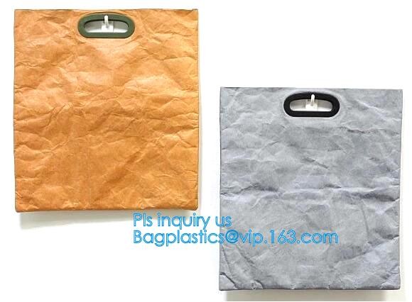 Eco-friendly Tear-resistant Dupont Paper Handbag Durable Tyvek Shopping Waterproof Tote Bag with Zipper bagease package