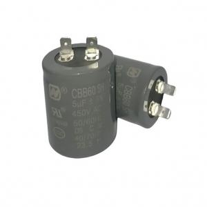 China 5.0mfd Water Pump Motor Capacitor CBB60 450V 50/60Hz With Two Quick-Connect Terminals on sale