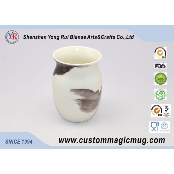 Unique Shape Hot Water Color Changing Ceramic Mug For Drinking Tea Cup